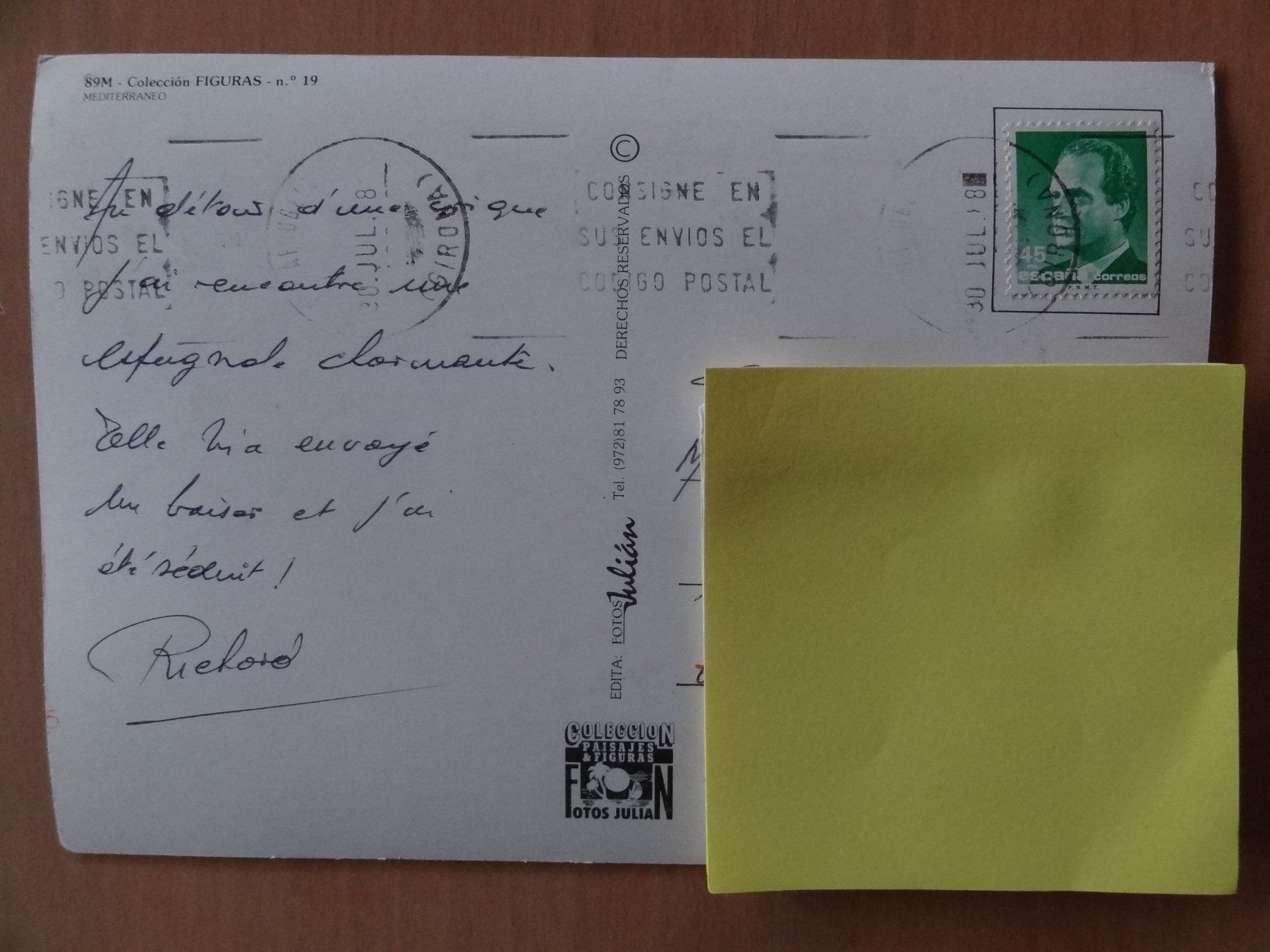 Cartoline postali: Erotik - AK -Mediterraneo - 1988 – Usato da St Léonard venduto da Riglin 1