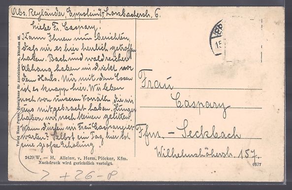 Cartoline postali: sign. Hans Pernat: Eppstein i. Taunus, O – Usato da Berlin venduto da bartko-reher 1