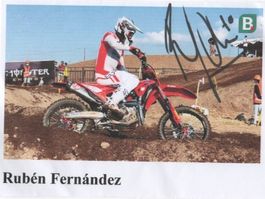 Autogrammfoto von Motocrossfahrer Rubén Fernández ESP
