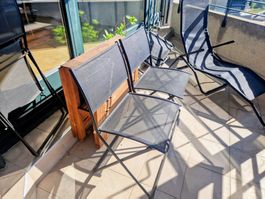 6 chaises pliantes d'extérieur