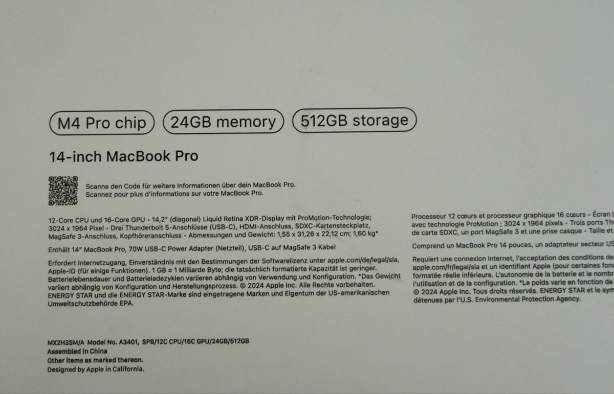 Apple Notebook: APPLE MacBook Pro M4 Pro 24GB Ram 512 Gb – Usato da Murten venduto da 0O7 1