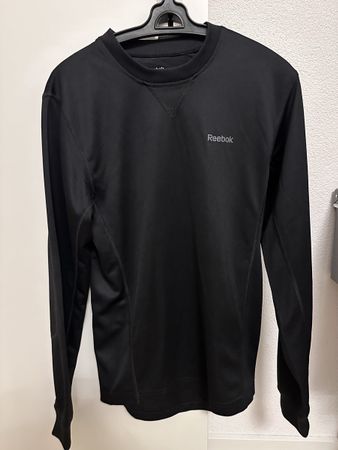 Reebok Men's Sports Shirt Black Size S Breathable Fitness Gy