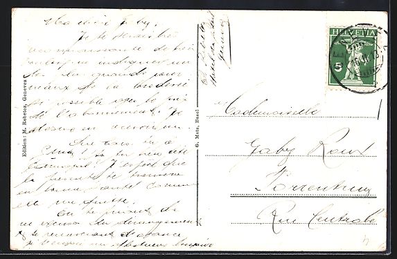 Cartoline postali: AK Les Genevez, Panorama, 1913 – Usato da Berlin venduto da bartko-reher 1