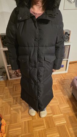 Doudoune longue chaude d'hiver AMISU, taille 40, noire ❄️