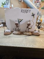 4er Set Lustige Deko-Ameisen aus Metall auf Stein (S2)