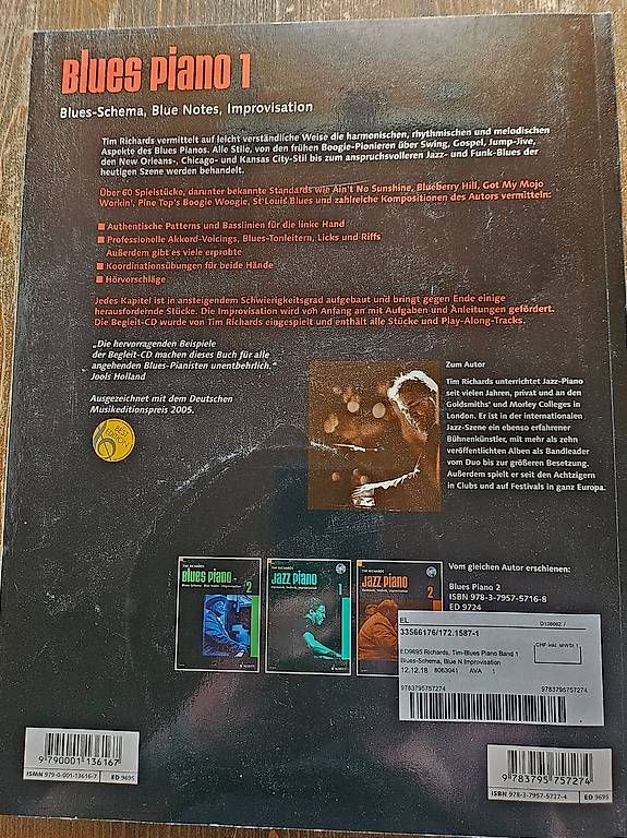 Bücher: Tim Richards Blues Piano 1 Noten mit CD – Gebraucht aus Kirchenthurnen von Carmenst 1