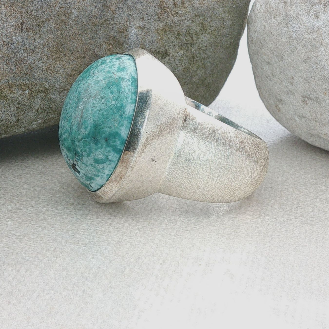 Olga Ribler Anelli: Unikate Silber Ring 925 mit Türkise Grösse 52 – Nuovo (secondo la descrizione) da Luzern venduto da Schmuckoutlet 2
