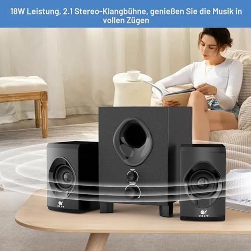 Casse acustiche: Bluetooth PC Lautsprecher 2.1 PC-Lautsprecher subwoofer – Nuovo e nell'imballaggio originale da Hundwil venduto da Pakethase 4