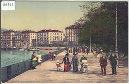Geneve - Promenade du Lac - animee - coloriert