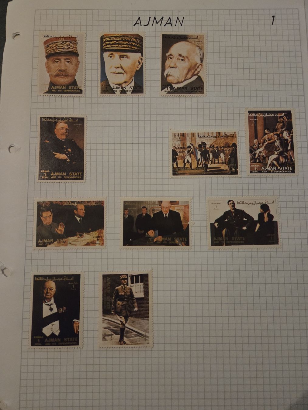 Alle Briefmarken: Briefmarken Ajman – Gebraucht aus Riehen von str_2msn
