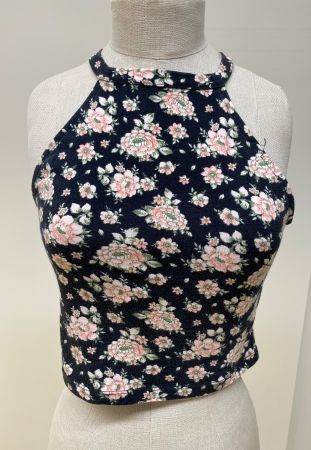 River Island Croptop mit Blumenmuster