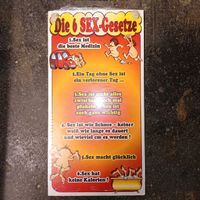 Die 6 Sex Gesetze Spruchplakat