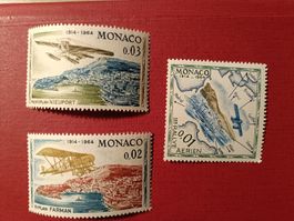 Monaco Flugpost Briefmarken, 1914-1964, Top Zustand