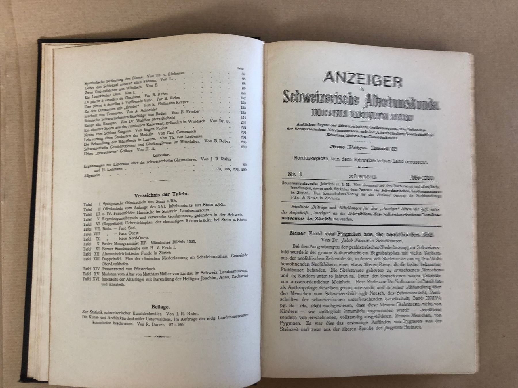 Riviste & Magazine: Anzeiger Schweiz. Altertumskunde 1900 – Usato da Zürich venduto da allp 4