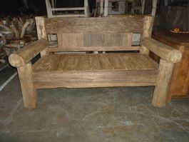 Set Garten Bank Stuhl Tisch Teakholz Gartenbank Sitzmöbel