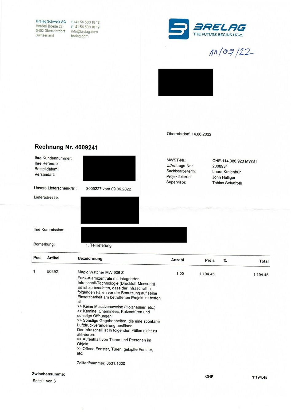 Sistemi d'allarme: Alarmanlage Magic Watcher Brelag Set gebraucht komplett – Usato da Gisikon venduto da BaschtliChris 4