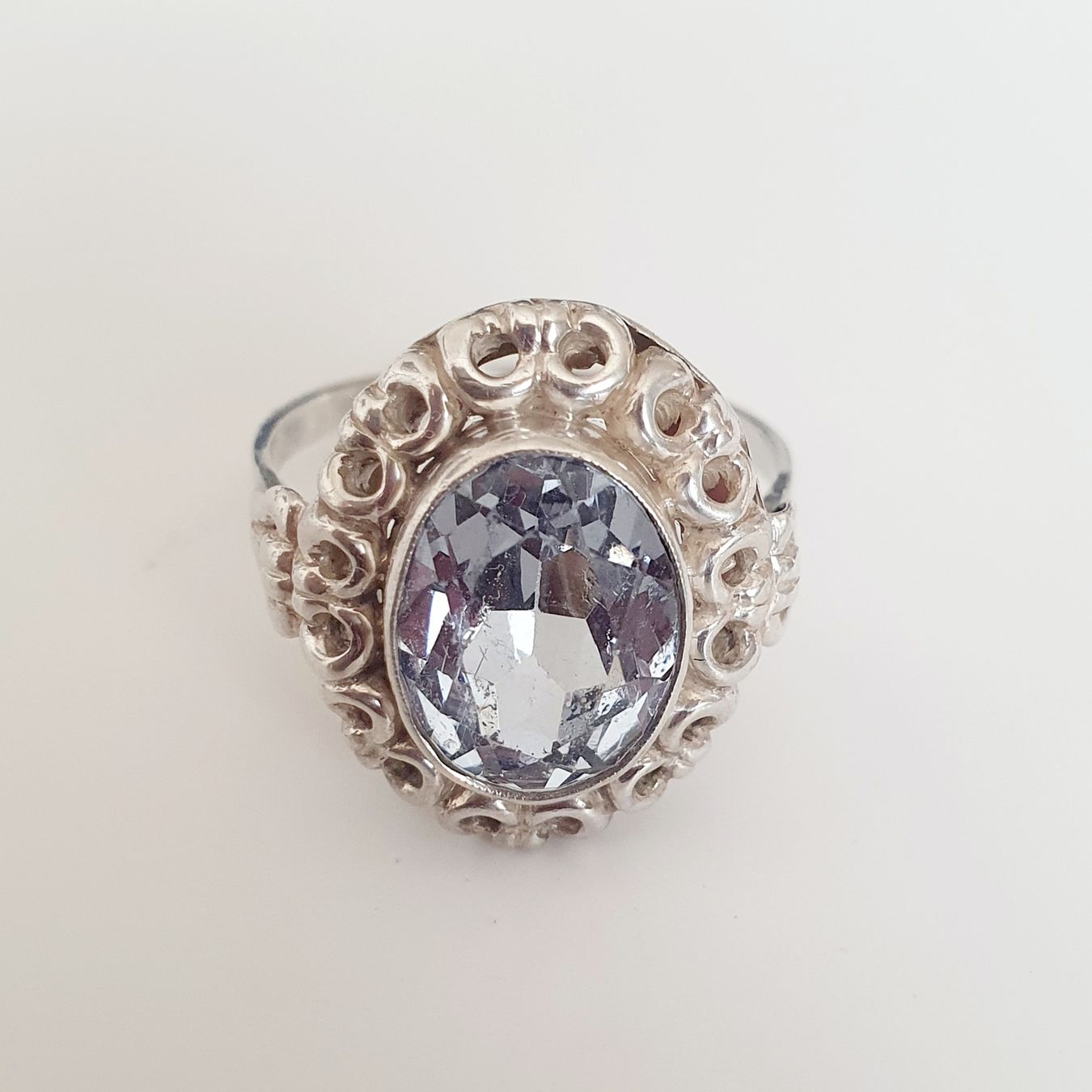 Anelli: Jungendstil ? Silberring mit blauer Stein 835er Gr. 19,3mm – Usato da Kreuzlingen venduto da Wunderkiste123 5