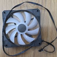 Computer Fan White Blades Black Frame Used RGB