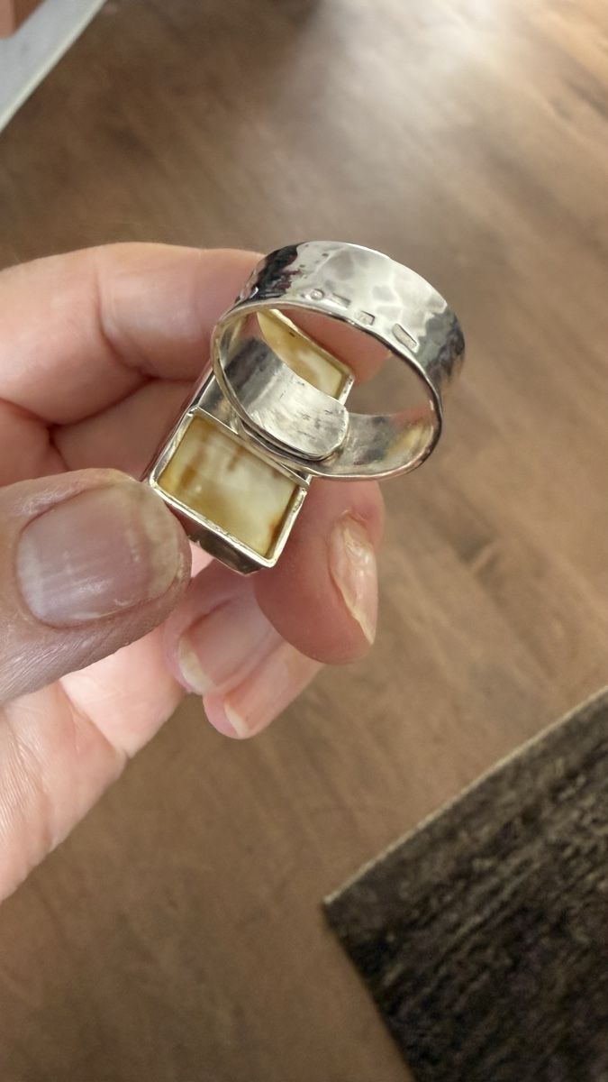 Ringe: Milchiger Bernstein-Silberring – Neu und originalverpackt aus Ebikon von Leonidas2 5