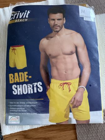 Bade-Shorts gelb, Grösse M, neu