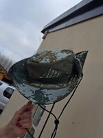 Leichter Safari Dschungelhut (Rip Stop) mit Kinnband, grün