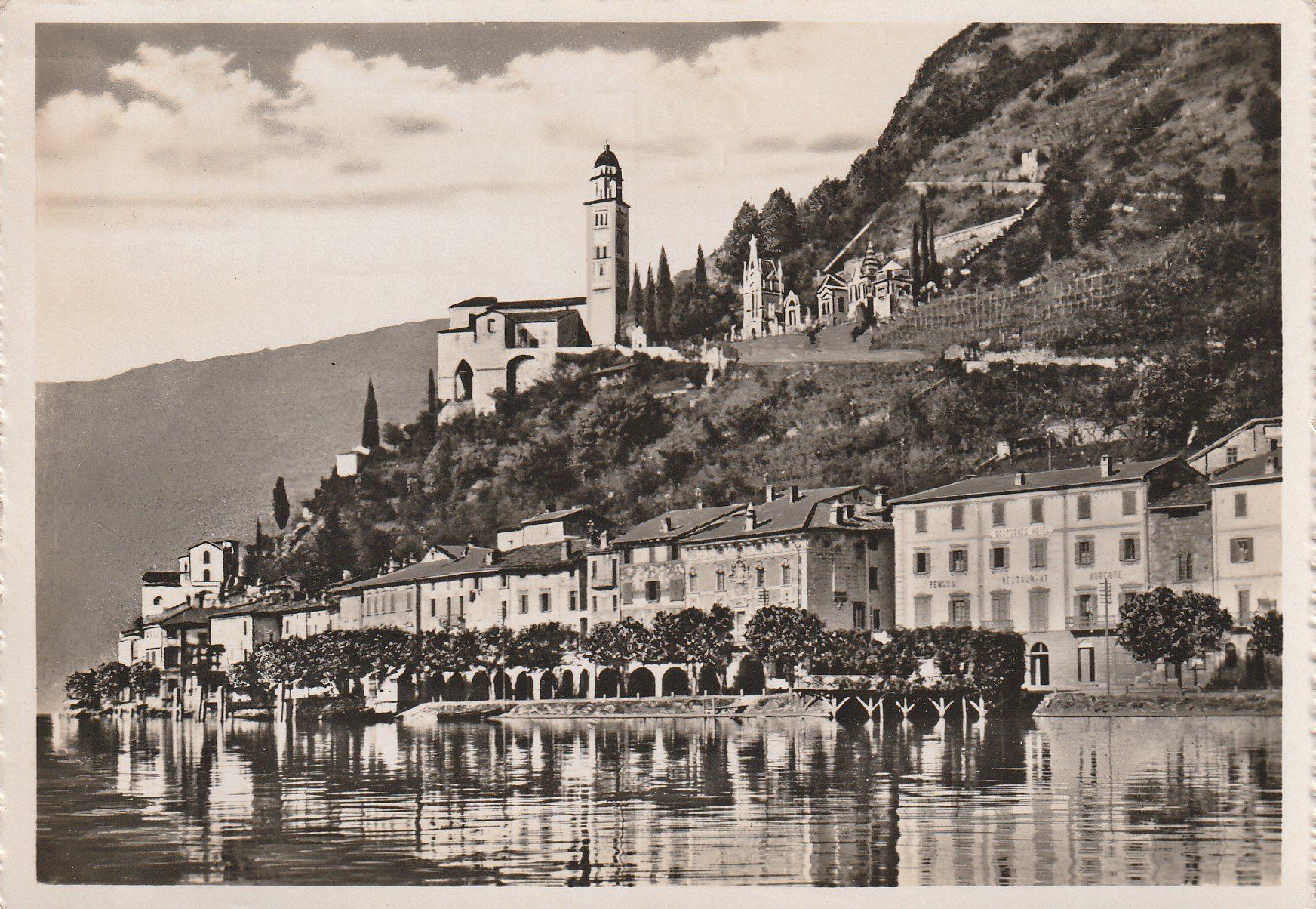Cartoline postali: AK Morcote gel. 11.5.1945 – Usato da Fribourg venduto da schnalla92