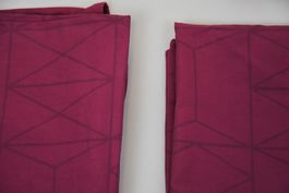2er Pack/2 Duvetbezüge +2 Kissenbezüge/ca.160x200 / dnkelrot
