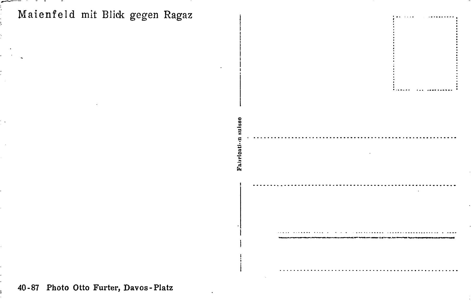 Cartoline postali: 2x Maienfeld – Usato da Ottikon b.Kemptth. venduto da Neptun1974 1
