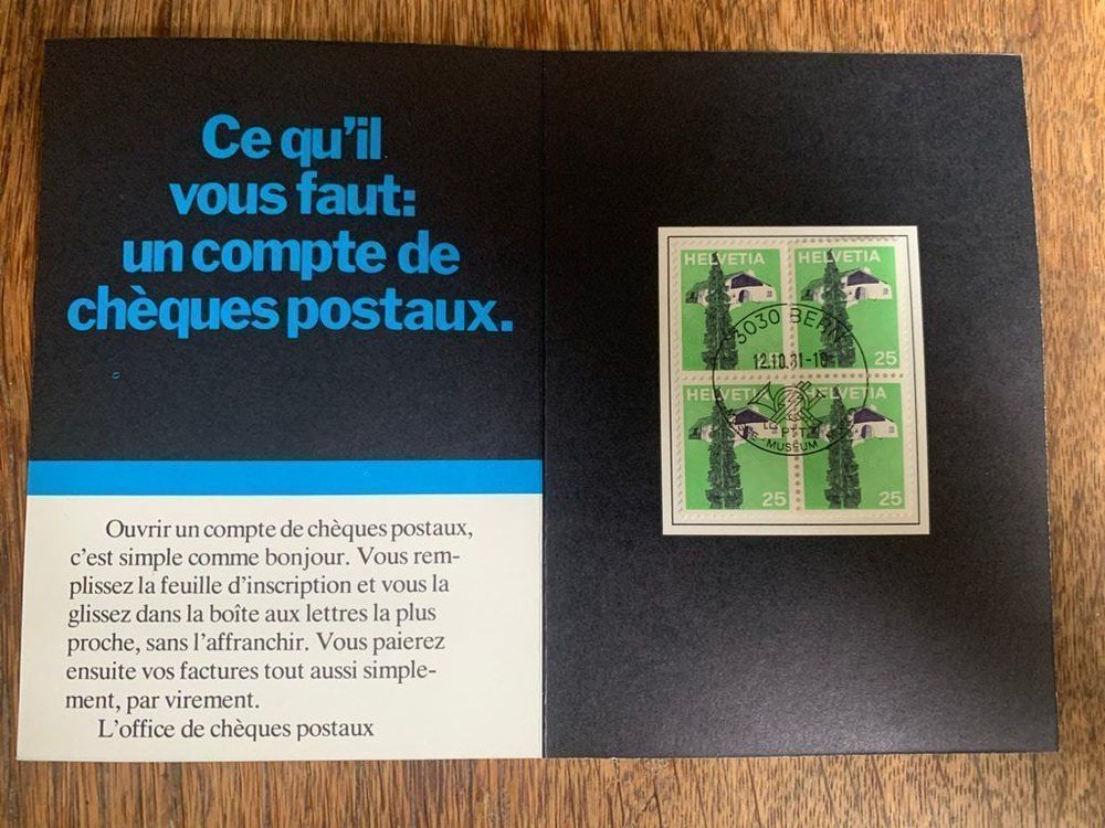 Alle Briefmarken: 4 Briefmarken 1981 - Postcheckkonto (A6) – Neu und originalverpackt aus Kirchlindach von nurapolis