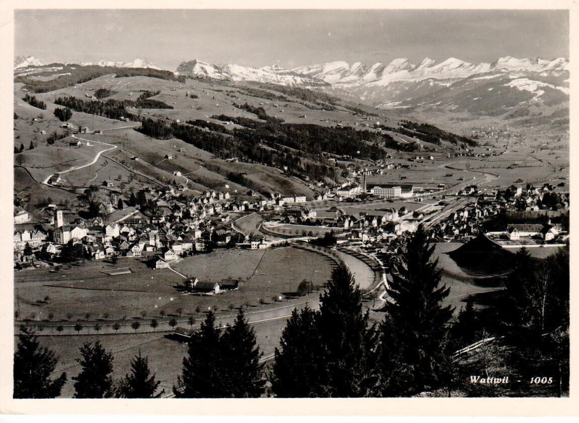 Cartoline postali: Wattwil 1948 – Usato da Wolhusen venduto da Curver9