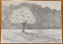 Landschafts Szene von Maria Fischer - Walpen     (ID b3636)