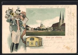 Altötting, Postkutscher mit Brief und H