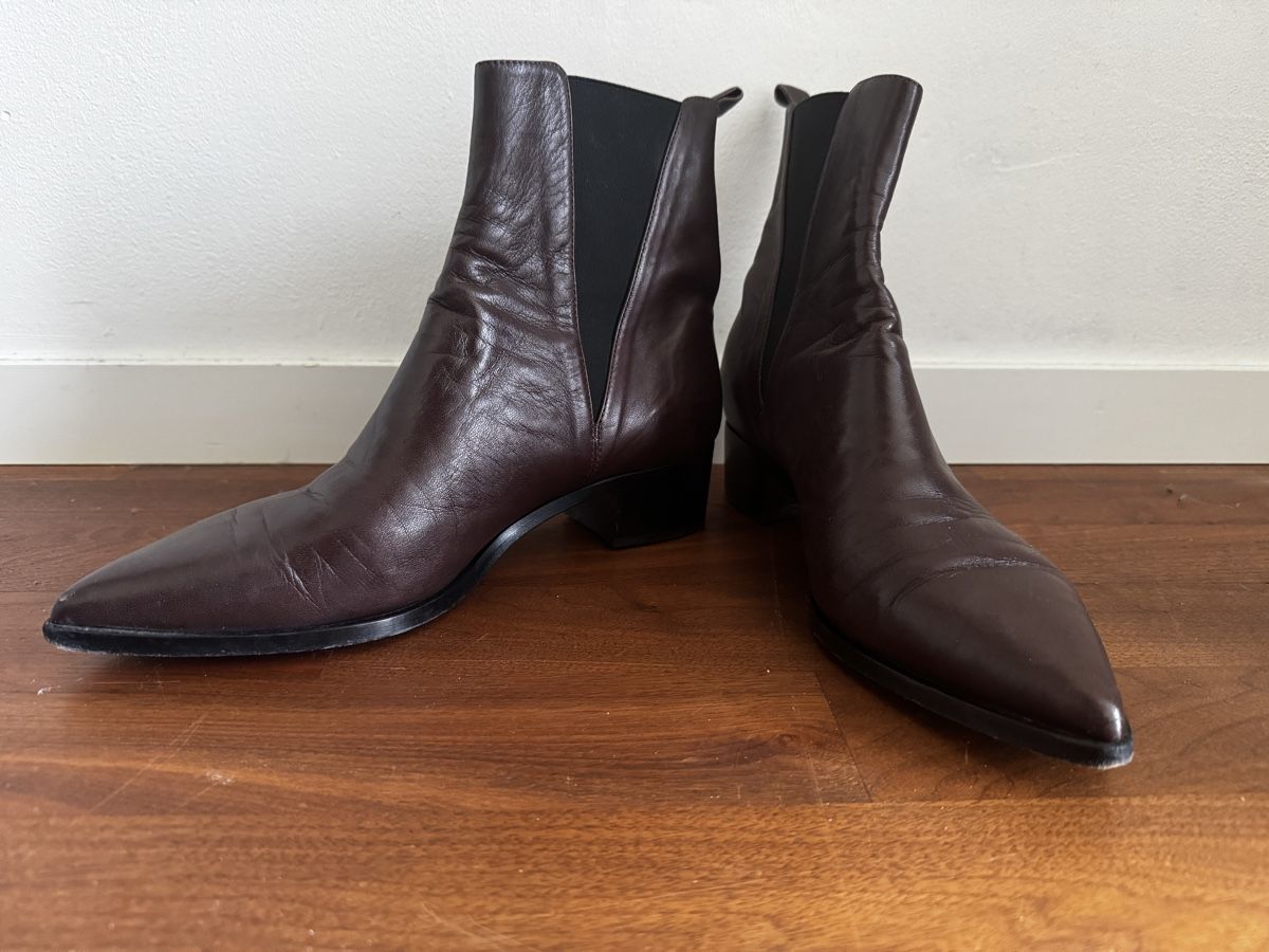 Scarpe da donna: Leder Stiefeletten, Braun, Grösse 41 Herbst-Look – Usato da Würenlos venduto da Rekalo