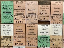 20 Top Billette, SBB, Tickets Edmondsche Kartonbillette