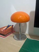 Glas Bulb Lampe Orange, Top Zustand, 70er Jahre Vintage Stil