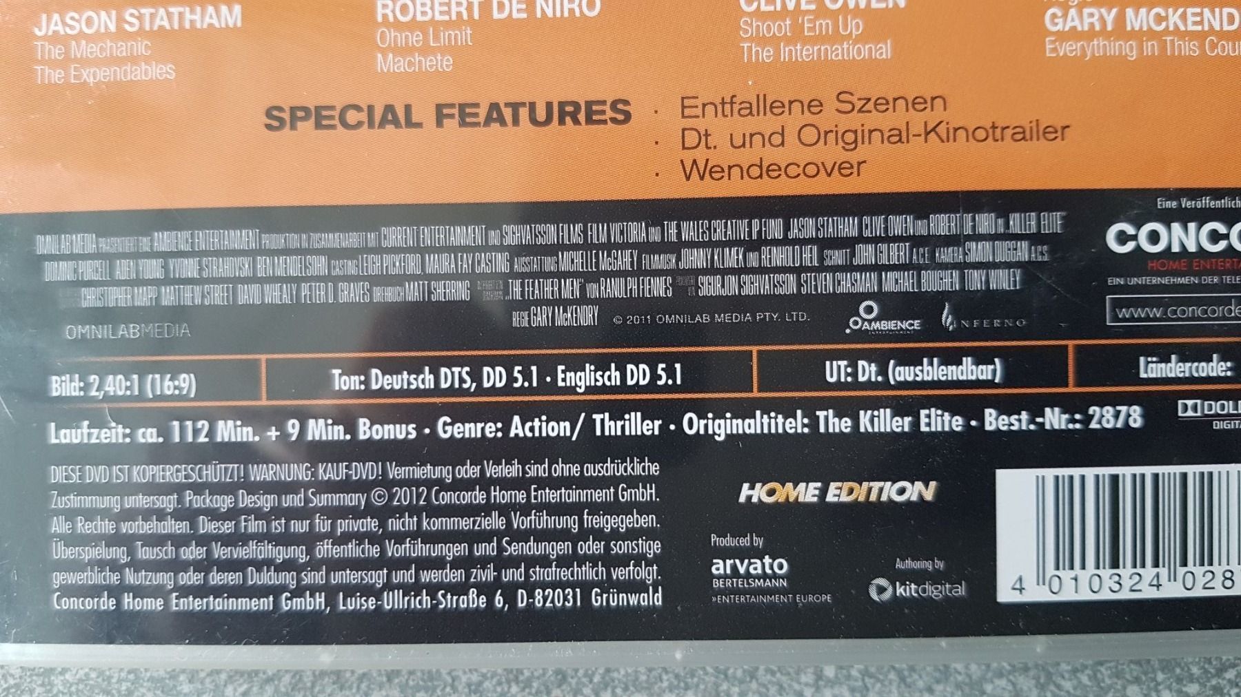 Tous les DVDs: DVD Killer Elite / Robert De Niro – D'occasion à Oetwil am See par fineli2 1