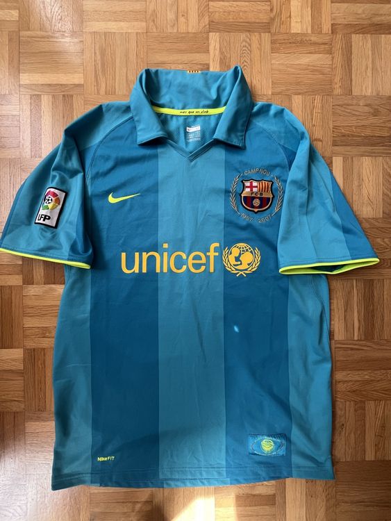 Maillot Barcelona Henry Vintage 2007/2008 Porté Match - Occasion, Coa, Marque Nike