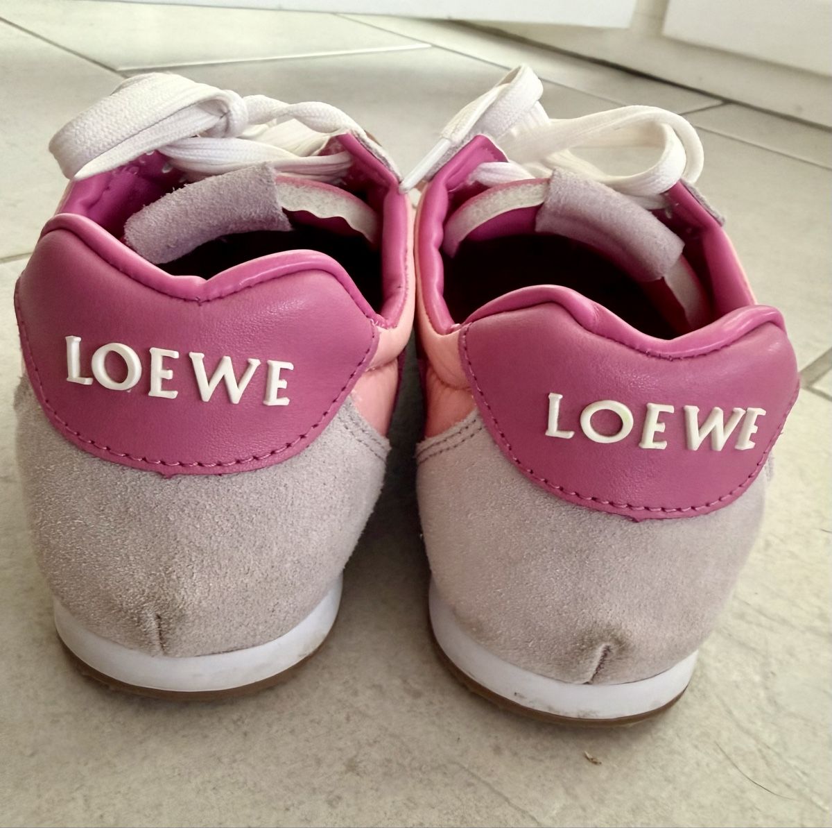 Damenschuhe: Sneakers Pink Suede Nylon Gr 39 – Gebraucht aus Arni AG von LunaMeadow 4