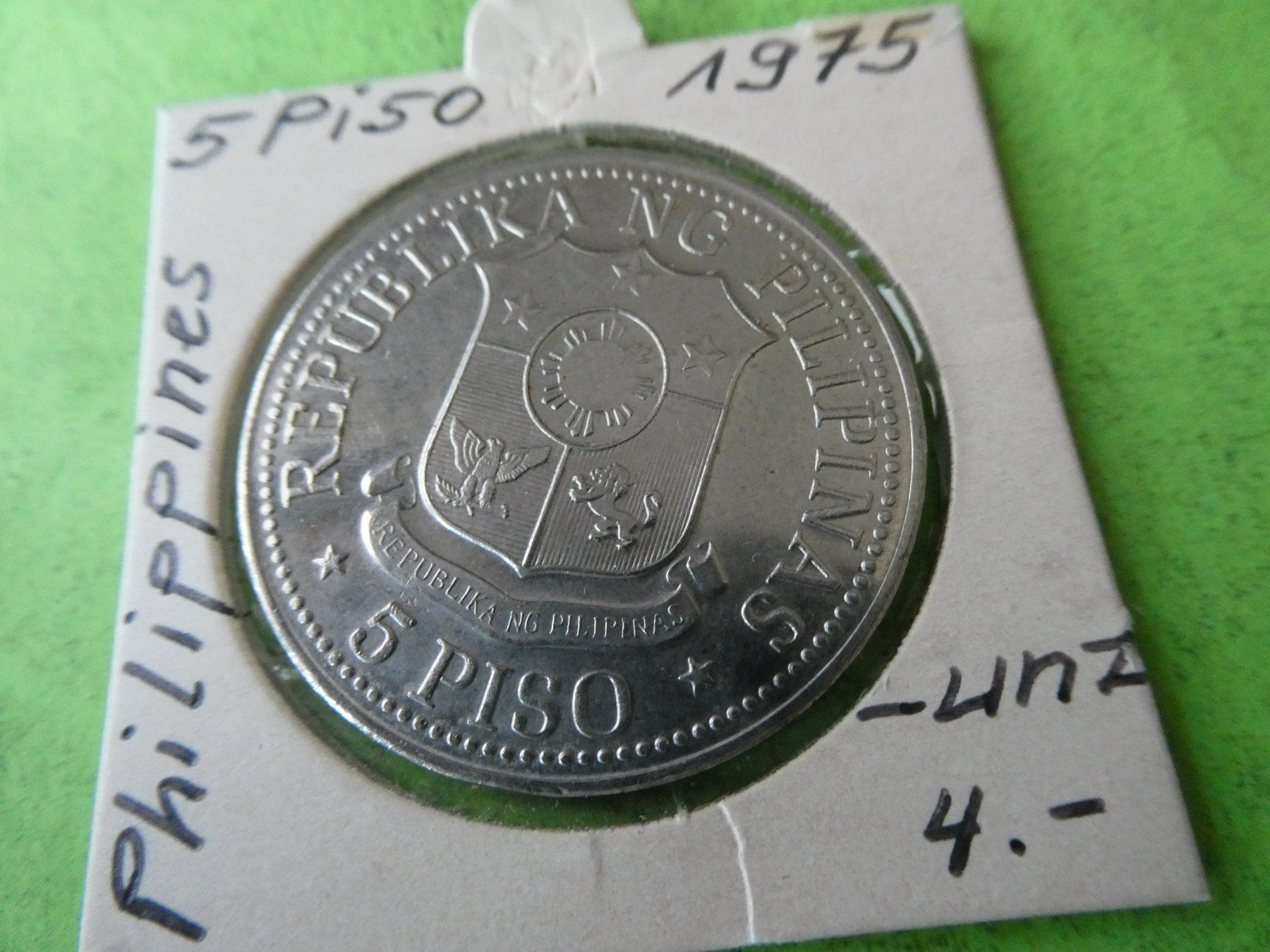 Tutti le monete: Philippinen 1975, 5 Piso, unzirkuliert – Usato da Hinterforst venduto da Rohusri 1