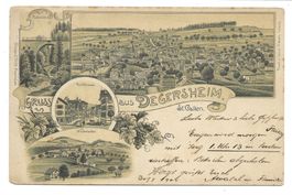 Gruss aus Degersheim (SG) Dorfstrasse - Winterhalden - Litho