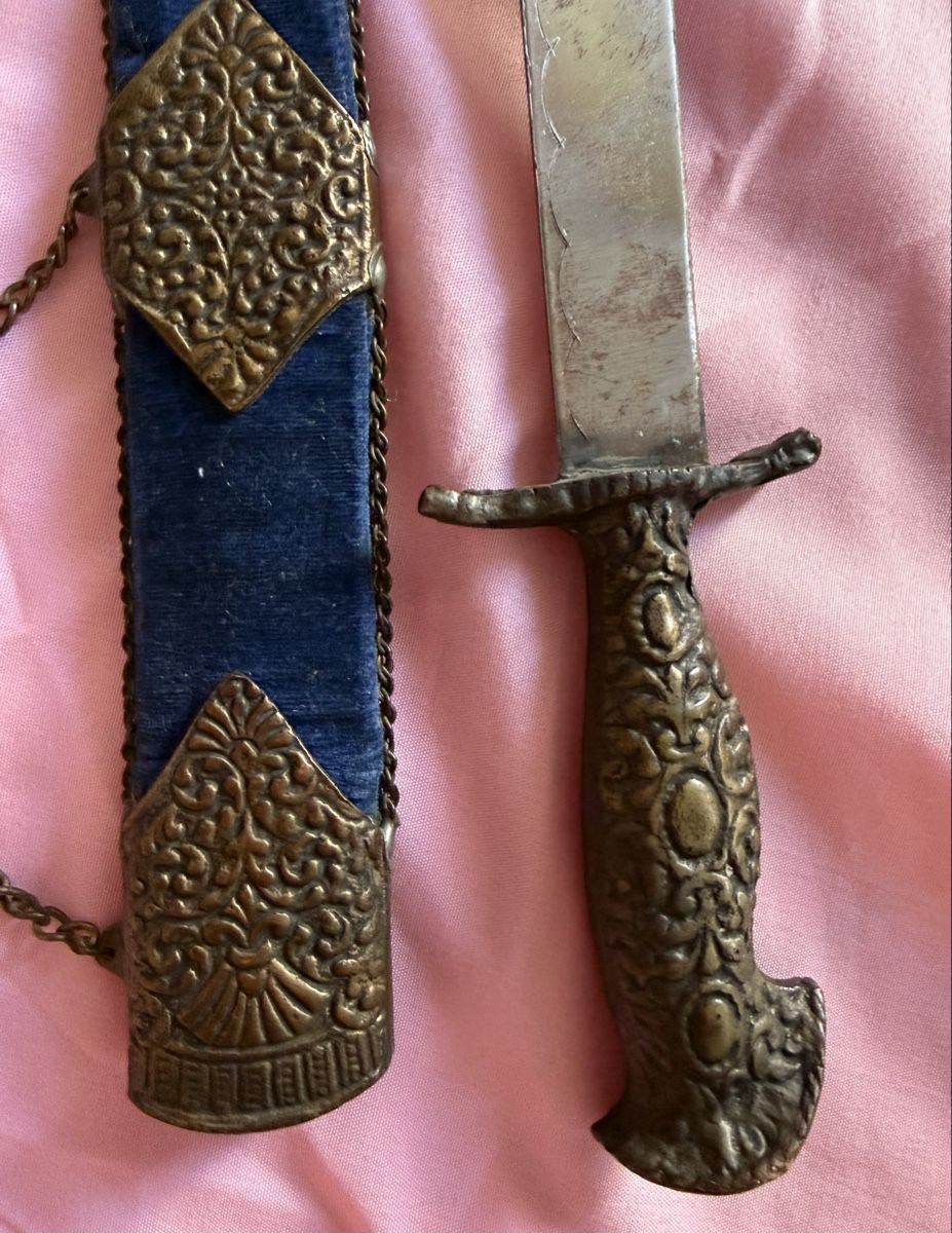 Posate: Dolch mit Scheide orientalisch verziert antik ca. 32cm – Usato da Biel/Bienne venduto da Katja01112 1