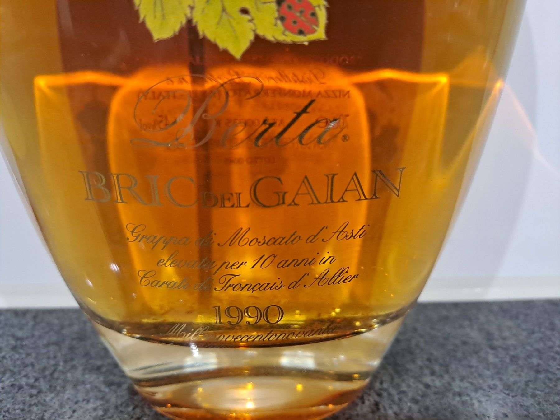 Berta Spirituosen: Berta Grappa BRICDELGAIAN 1990 – Neu und originalverpackt aus Elsau von Kellerraeumung 1