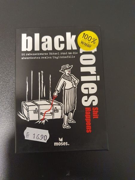 Spiele: Neu - moses - Black Stories - Shit Happens – Neu und originalverpackt aus Dagmersellen von Jarsetz_Restposten