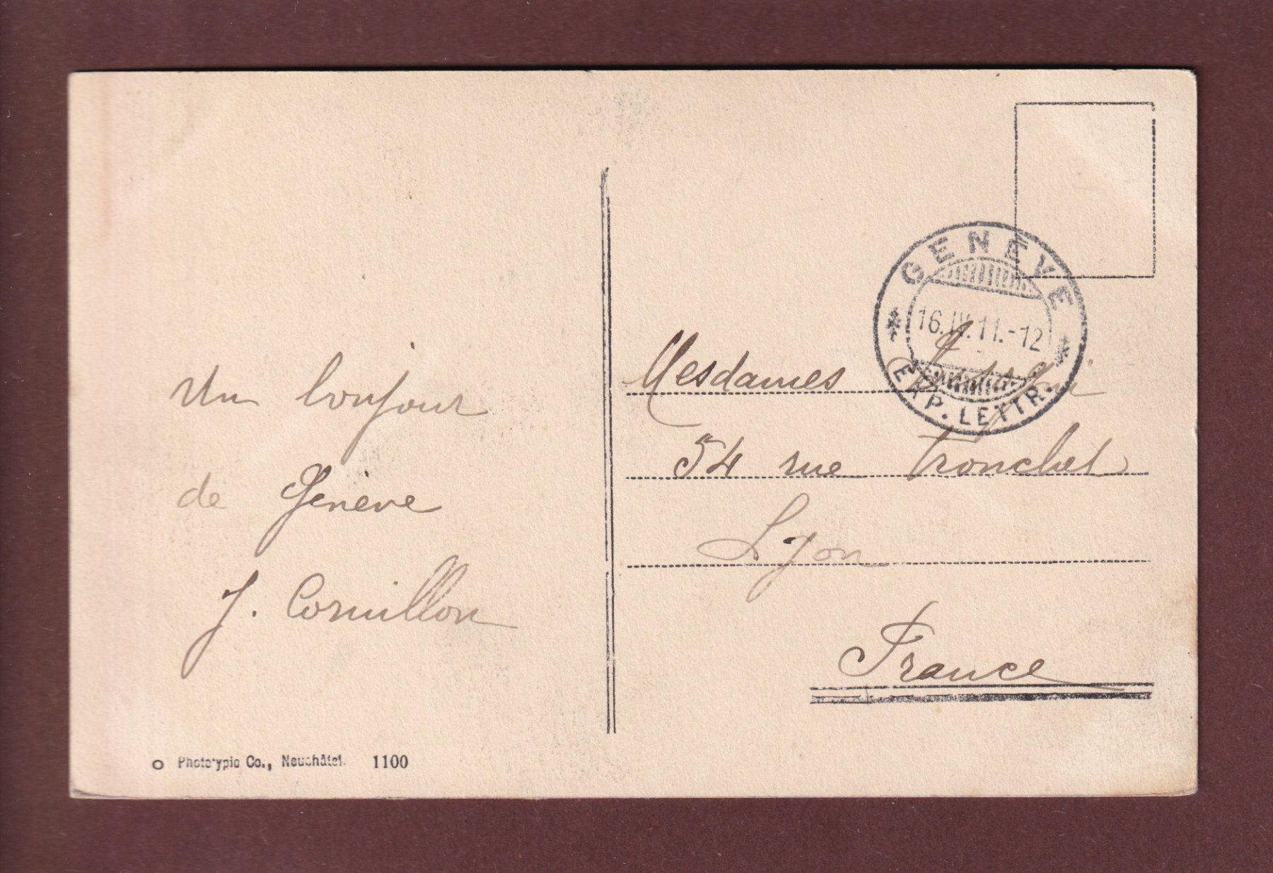 Cartoline postali: GENEVE - Multivues - 1911 – Usato da Pully venduto da nicecards 1