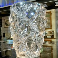 DAUM FRANCE ART DECO BLEIKRISTALLVASE SIGNIERT UM 1930
