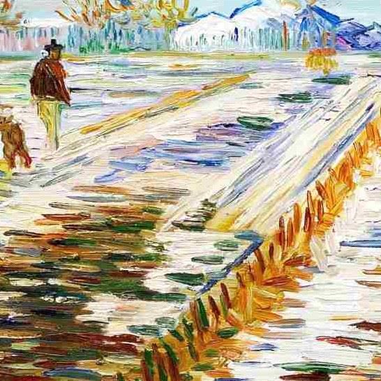 Reproduktionen & Neuware: Vincent v. Gogh - Landschaft mit Schnee – Neu (gemäss Beschreibung) aus Larnaca von KunstDepot24 5