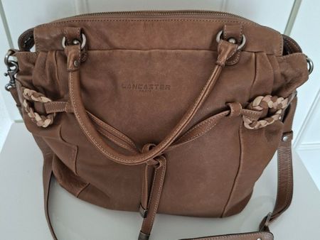 Sac Lancaster vintage en cuir marron
