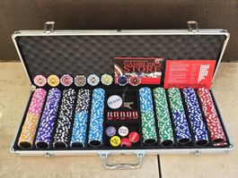 Pokerkoffer Gambler Store mit Chips gebraucht