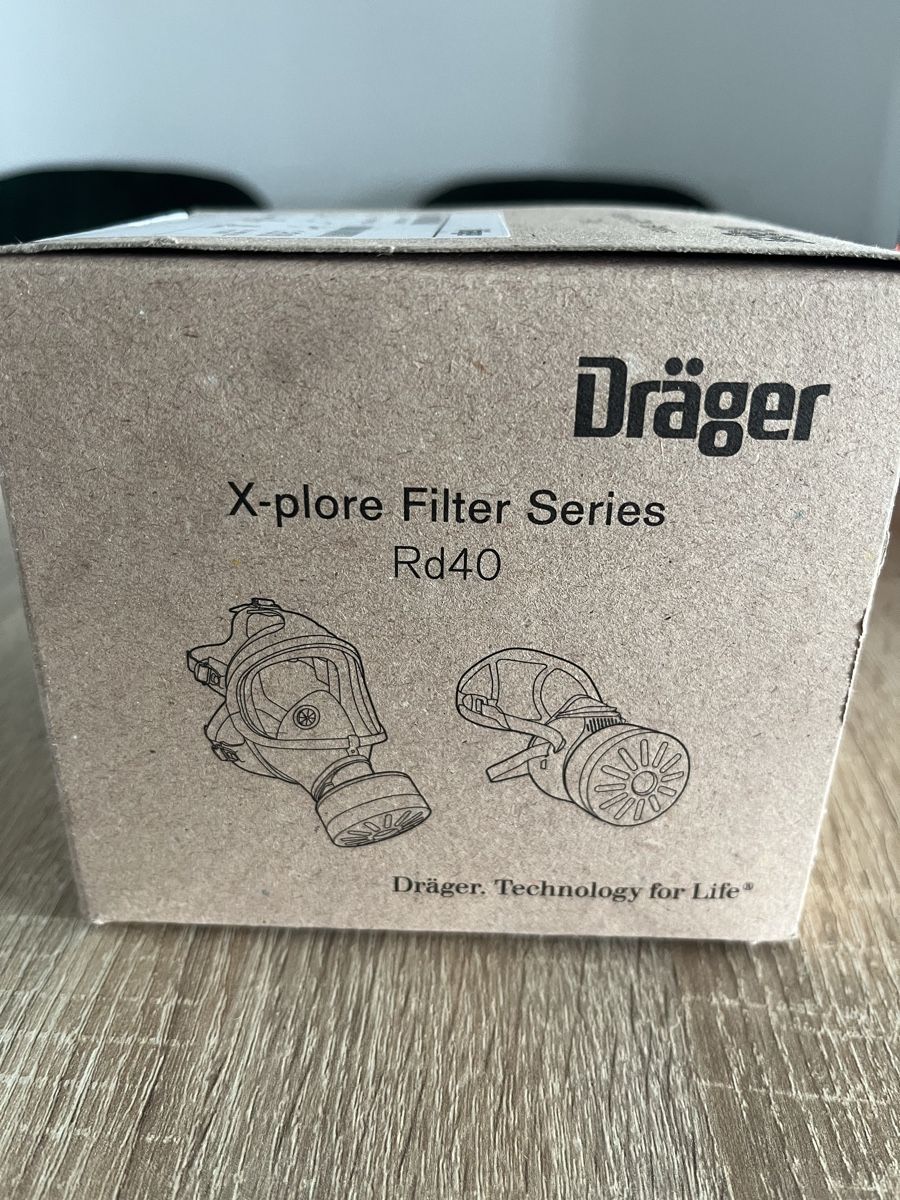 Dräger Ventilazione: Luftfilter Gasmaske 40 mm Gewinde – Nuovo e nell'imballaggio originale da Homburg venduto da H.I.
