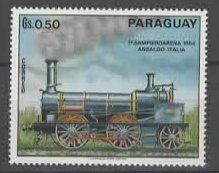 Tutti i francobolli: PARAGUAY : Dampflokomotive  (4 – Usato da Ruggell venduto da Masescha